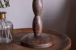Bedside Lamps|Table Lamps^Nkuku Konali Mango Wood Table Lamp - Ash Stain