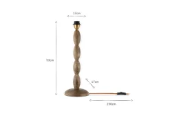 Bedside Lamps|Table Lamps^Nkuku Konali Mango Wood Table Lamp - Ash Stain