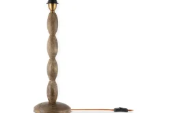 Bedside Lamps|Table Lamps^Nkuku Konali Mango Wood Table Lamp - Ash Stain