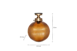 Ceiling Lights|Pendant Lighting^Nkuku Konnie Bathroom Ceiling Light - Amber