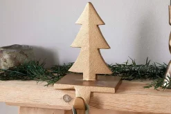 New Christmas|Bright Christmas^Nkuku Kotta Stocking Tree Holder - Antique Brass