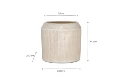 Garden Planters|Garden Décor^Nkuku Kubo Ceramic Planter - Cream