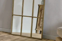 Full Length Mirrors^Nkuku Kurci Rectangular Full Length Mirror - Antique Brass
