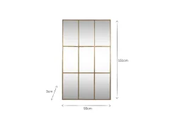 Full Length Mirrors^Nkuku Kurci Rectangular Full Length Mirror - Antique Brass