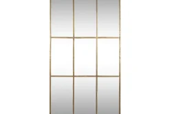 Full Length Mirrors^Nkuku Kurci Rectangular Full Length Mirror - Antique Brass