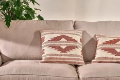 Bedroom Textiles|Cushions^Nkuku Kutha Kilim Cushion Cover - Cream - Square