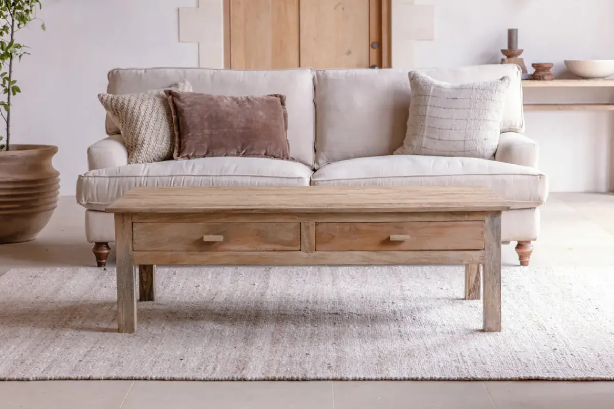 Living|Coffee Tables^Nkuku Laali Grooved Mango Wood Coffee Table - Natural