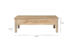 Living|Coffee Tables^Nkuku Laali Grooved Mango Wood Coffee Table - Natural