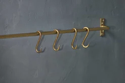 Bathroom Accessories|Hooks & Rails^Nkuku Laila Iron S-Hooks - Brass - (Set of 4)