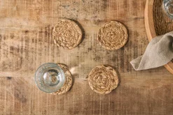 Table Settings & Linens|Christmas Table^Nkuku Lam Coasters - Natural (Set of 4)