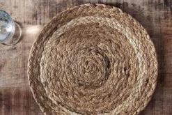 Christmas Table^Nkuku Lam Round Tablemats - Natural (Set of 4)