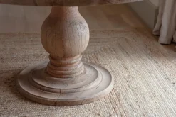 Kitchen & Dining|Dining Tables^Nkuku Laya Round Carved Wood Table - Small
