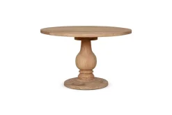 Kitchen & Dining|Dining Tables^Nkuku Laya Round Carved Wood Table - Small