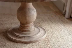 Kitchen & Dining|Dining Tables^Nkuku Laya Round Carved Wood Table - Large