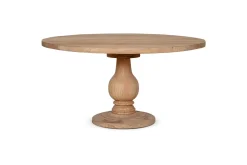 Kitchen & Dining|Dining Tables^Nkuku Laya Round Carved Wood Table - Large