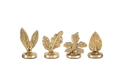 Christmas Table^Nkuku Leaf Brass Place Card Holders (Set of 4)
