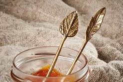 Cutlery|Cutlery^Nkuku Leaf Spoon Gift Set - Antique Brass (Set of 2)
