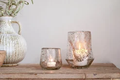 Decorative Home Accessories|Candle Holders^Nkuku Linora Recycled Glass Tealight Holder - Clear