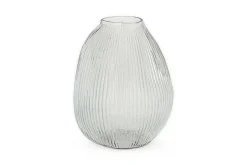 Vases|Decorative Pots & Vases^Nkuku Linsy Ribbed Glass Vase - Clear