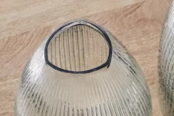 Vases|Decorative Pots & Vases^Nkuku Linsy Ribbed Glass Vase - Clear