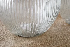 Vases|Decorative Pots & Vases^Nkuku Linsy Ribbed Glass Vase - Clear