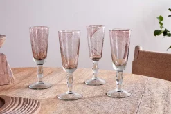 Entertaining Glasses|Wine & Champagne Glasses^Nkuku Llanera Champagne Glass - Plum - (Set of 4)