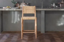 Kitchen & Dining|Bar Stools & Bar Chairs^Nkuku Lohanda Acacia & Munja Grass Counter Chair - Natural