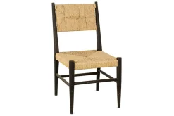 Kitchen & Dining|Dining Chairs & Benches^Nkuku Lohanda Acacia & Munja Grass Dining Chair - Charcoal