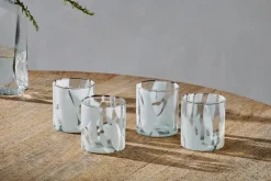 Everyday Glassware|Tumblers^Nkuku Lohara Tumbler - White (Set of 4)