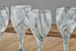 Entertaining Glasses|Wine & Champagne Glasses^Nkuku Lohara Wine Glass - White (Set of 4)