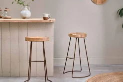 Kitchen & Dining|Bar Stools & Bar Chairs^Nkuku Loko Mango Wood Stool - Tall