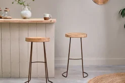 Kitchen & Dining|Bar Stools & Bar Chairs^Nkuku Loko Mango Wood Stool - Tall