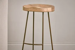 Kitchen & Dining|Bar Stools & Bar Chairs^Nkuku Loko Mango Wood Stool - Tall