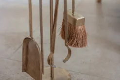 Fireside^Nkuku Lowada Iron Fireside Tools - Antique Brass