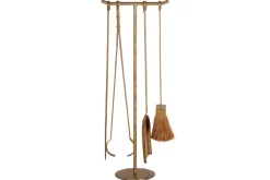 Fireside^Nkuku Lowada Iron Fireside Tools - Antique Brass