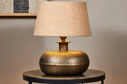 Table Lamps^Nkuku Lumbu Lamp -  Antique Brass - Small