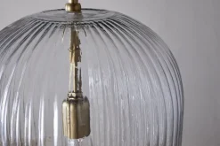 Pendant Lighting^Nkuku Lumina Fluted Recycled Glass Pendant - Clear
