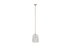 Pendant Lighting^Nkuku Lumina Fluted Recycled Glass Pendant - Clear