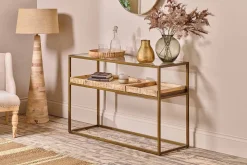 Hallway & Bootroom|Living^Nkuku Luzon Iron & Mango Wood Display Console Table