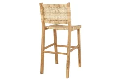 Kitchen & Dining|Bar Stools & Bar Chairs^Nkuku Madrisana Acacia & Rattan Bar Stool