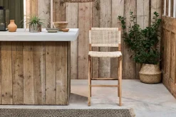 Kitchen & Dining|Bar Stools & Bar Chairs^Nkuku Madrisana Acacia & Rattan Bar Stool