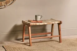 Hallway & Bootroom|Bedroom^Nkuku Madrisana Acacia & Rattan Footstool
