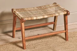 Hallway & Bootroom|Bedroom^Nkuku Madrisana Acacia & Rattan Footstool