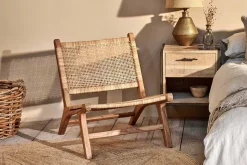 Bedroom|Living^Nkuku Madrisana Acacia & Rattan Woven Chair