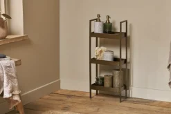 Freestanding Shelves|Storage & Shelving^Nkuku Mahi Bathroom Storage Caddy - Antique Brass