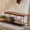 Hallway & Bootroom|Benches^Nkuku Mahi Iron & Leather Bench