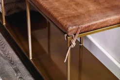 Hallway & Bootroom|Benches^Nkuku Mahi Iron & Leather Bench