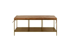 Hallway & Bootroom|Benches^Nkuku Mahi Iron & Leather Bench