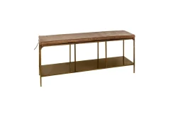 Hallway & Bootroom|Benches^Nkuku Mahi Iron & Leather Bench