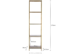 Home Office|Hallway & Bootroom^Nkuku Mahi Shelving Unit - Narrow